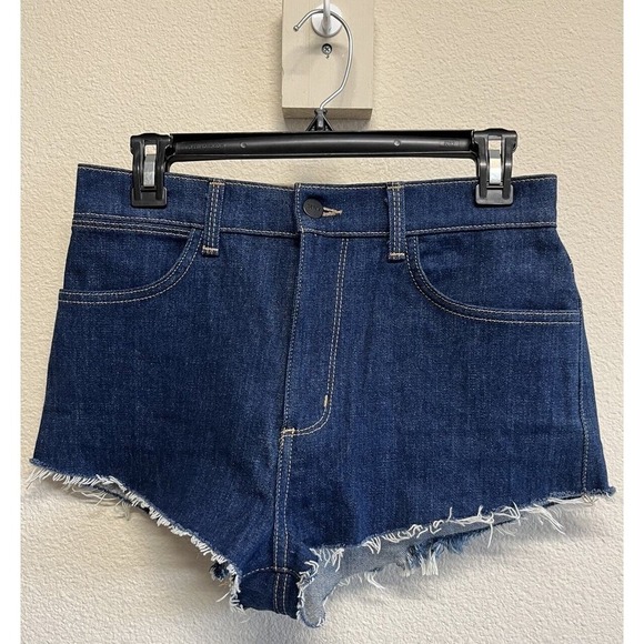 SIWY Cher High Waist Denim Shorts Size 27 Nameless Dark Indigo Wash - Picture 9 of 10
